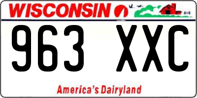 WI license plate 963XXC