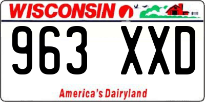 WI license plate 963XXD