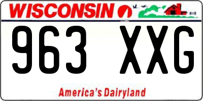 WI license plate 963XXG