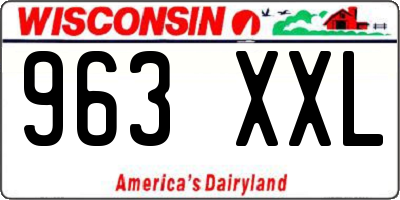 WI license plate 963XXL