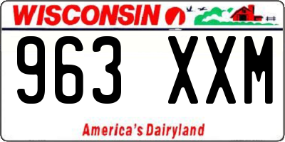 WI license plate 963XXM