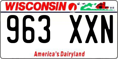 WI license plate 963XXN