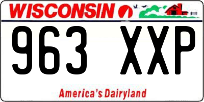 WI license plate 963XXP