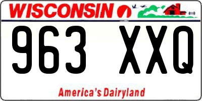WI license plate 963XXQ
