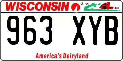 WI license plate 963XYB