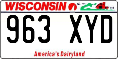 WI license plate 963XYD