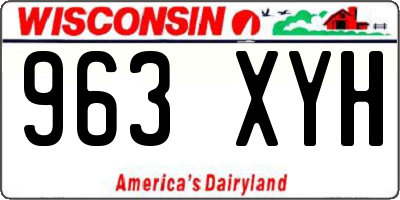 WI license plate 963XYH