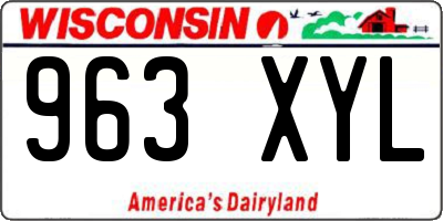 WI license plate 963XYL