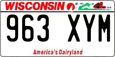 WI license plate 963XYM