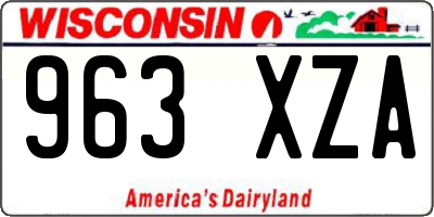 WI license plate 963XZA