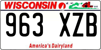 WI license plate 963XZB