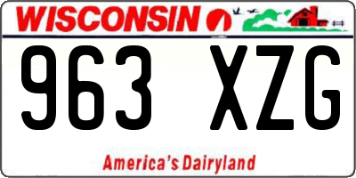 WI license plate 963XZG