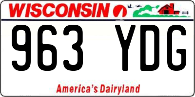 WI license plate 963YDG