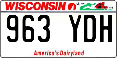 WI license plate 963YDH