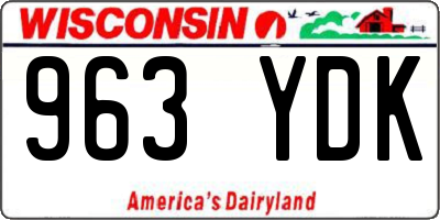 WI license plate 963YDK