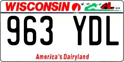 WI license plate 963YDL