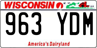 WI license plate 963YDM