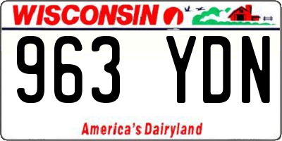 WI license plate 963YDN