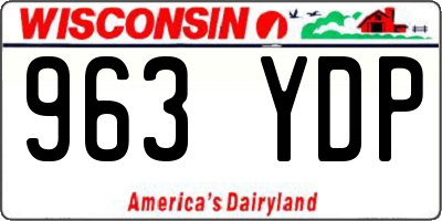 WI license plate 963YDP