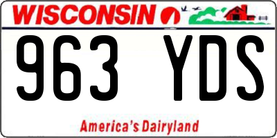WI license plate 963YDS