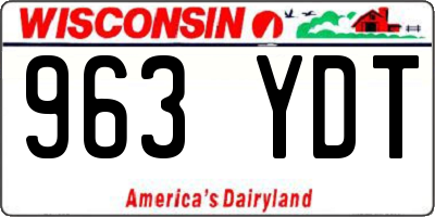 WI license plate 963YDT