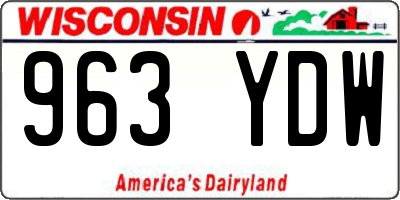 WI license plate 963YDW