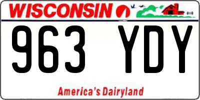 WI license plate 963YDY