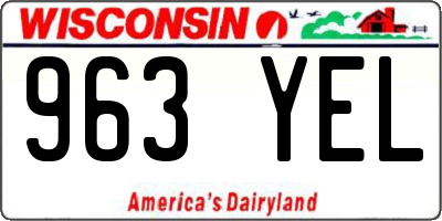 WI license plate 963YEL