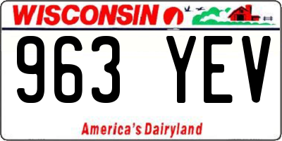 WI license plate 963YEV