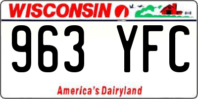 WI license plate 963YFC