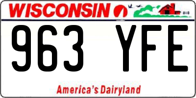 WI license plate 963YFE