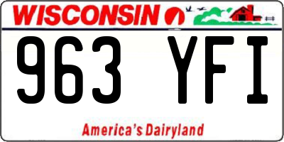 WI license plate 963YFI