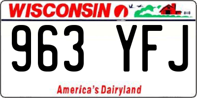 WI license plate 963YFJ