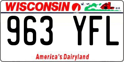 WI license plate 963YFL
