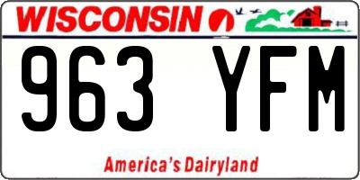 WI license plate 963YFM