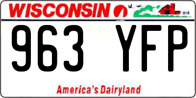 WI license plate 963YFP