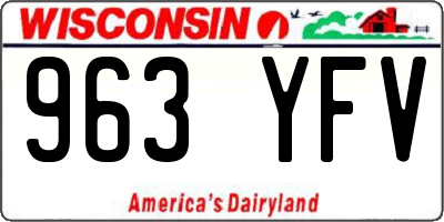 WI license plate 963YFV