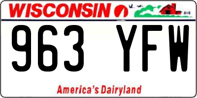 WI license plate 963YFW