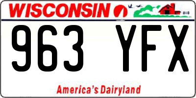 WI license plate 963YFX