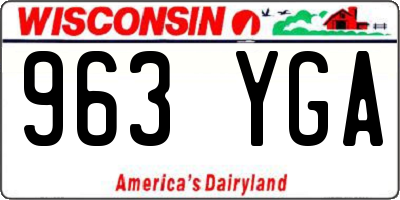 WI license plate 963YGA