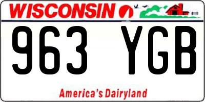 WI license plate 963YGB