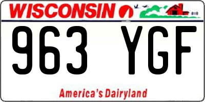 WI license plate 963YGF