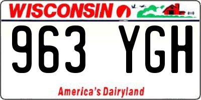 WI license plate 963YGH