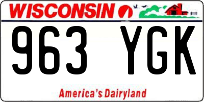 WI license plate 963YGK