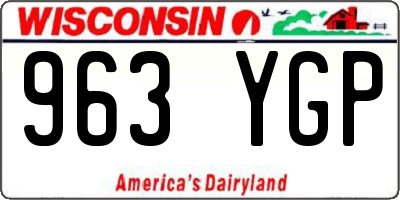 WI license plate 963YGP