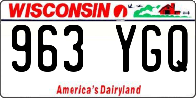 WI license plate 963YGQ