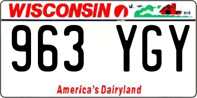WI license plate 963YGY