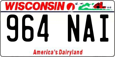 WI license plate 964NAI