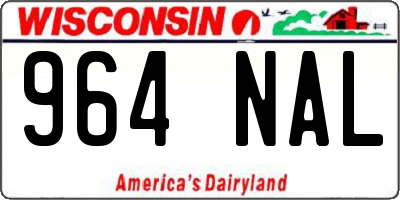 WI license plate 964NAL