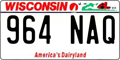 WI license plate 964NAQ